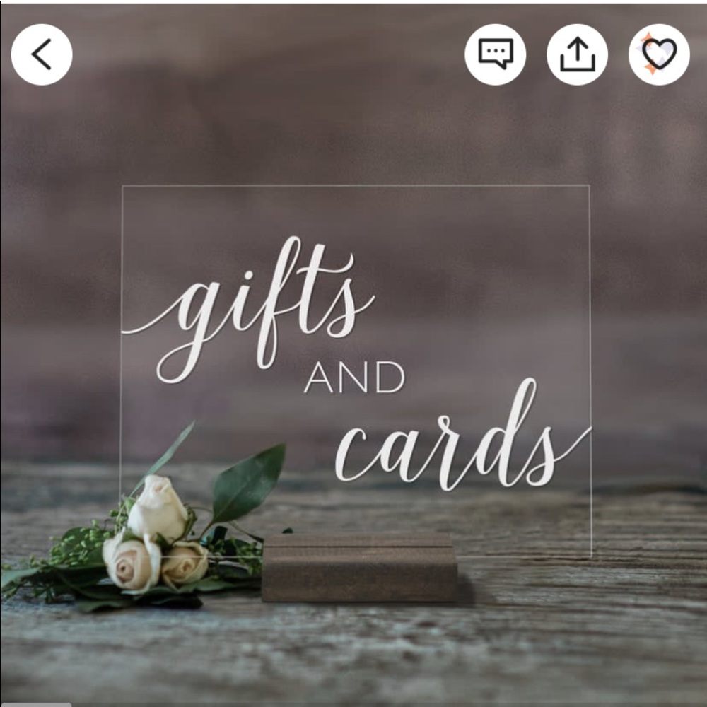 Acrylic wedding sign